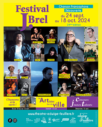 Festival Jacques Brel 2024 au Théâtre Edwige Feuillère de Vesoul