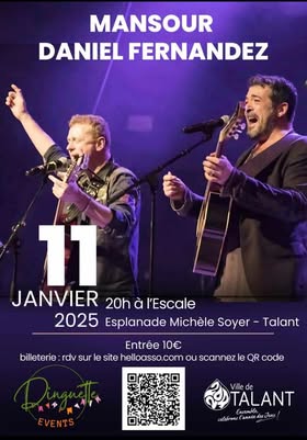 Concert Mansour et Daniel Fernandez à l'Escale de Talant